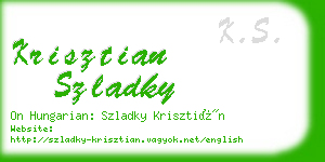 krisztian szladky business card